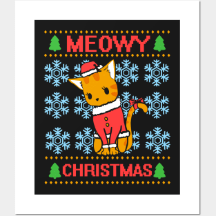 Meowy Christmas Posters and Art